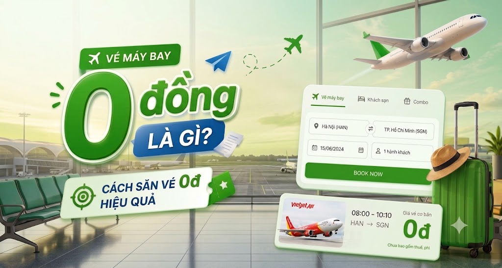 Săn vé máy bay 0 đồng như thế nào? 7 Bước thực hiện