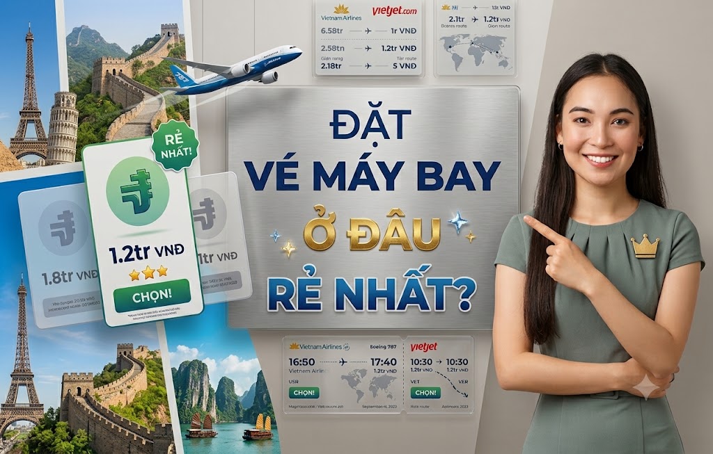 Đặt vé máy bay ở đâu rẻ nhất? So sánh giá các kênh đặt vé