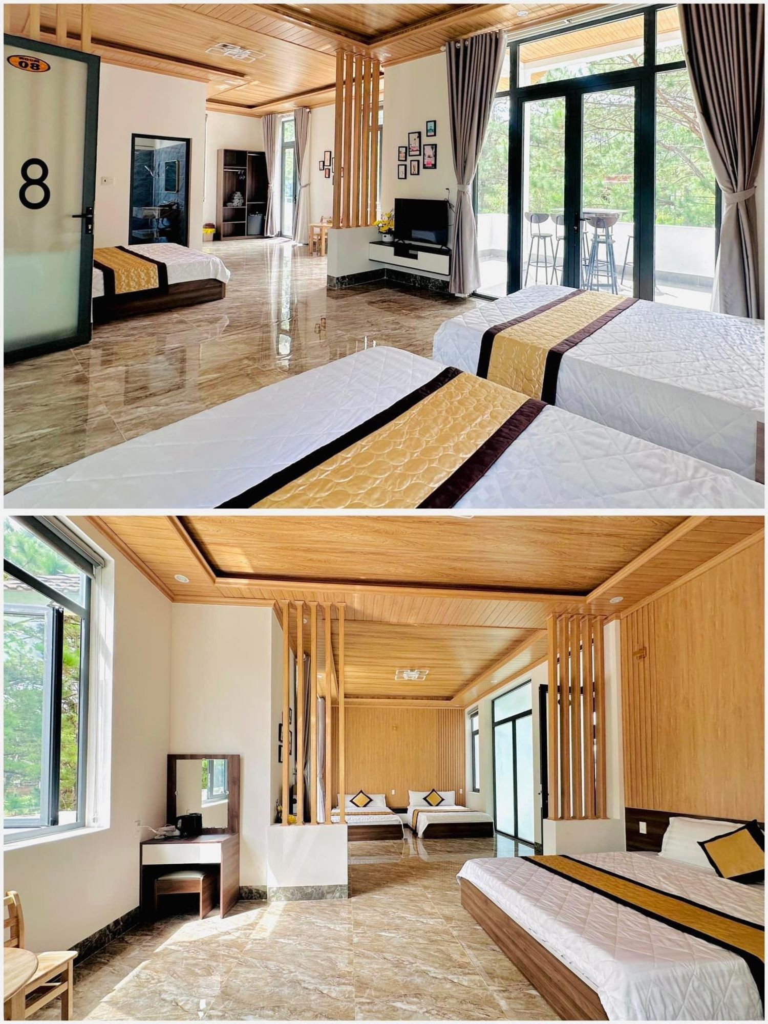 Phòng 3 giường 6 người