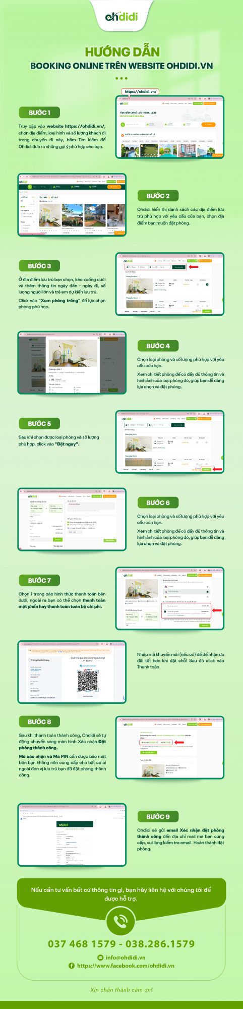 Hướng dẫn booking online